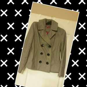 Wool grey pea-coat
