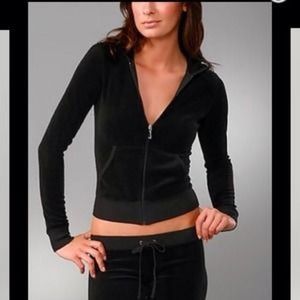 SOLD Juicy couture velour track jacket - black