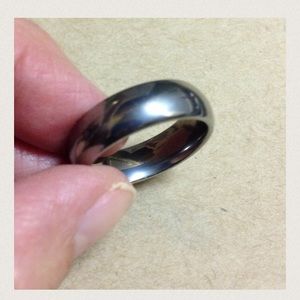 Men's wedding comfort band Tungsten Carbide ring