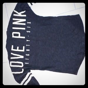 Heather blue, Victoria Secret PINK varsity top