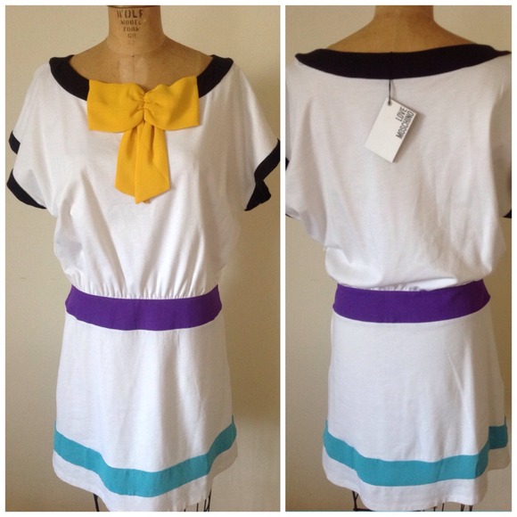 SOLD NWT Love Moschino dress with bow and stripes