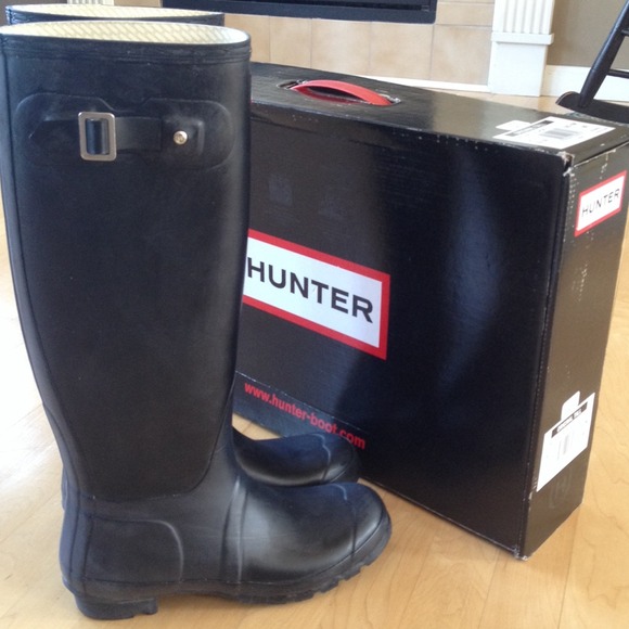 Hunter boots original black sz 7M / 8F new tags