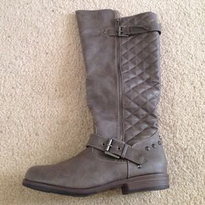 Grey Studded Boots