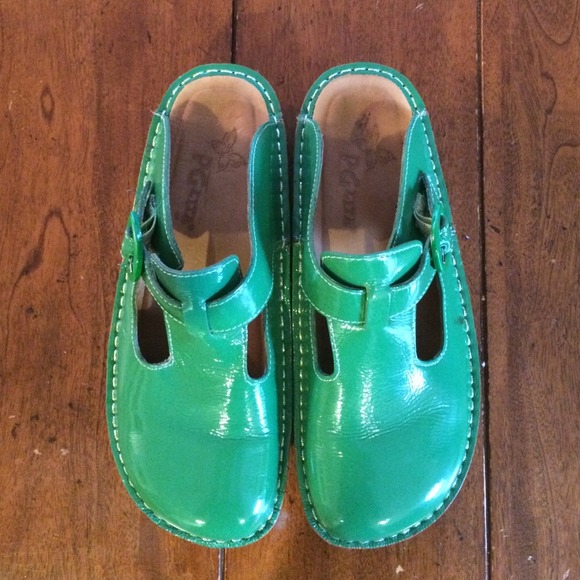 PG Lite Patent Leather Clogs.