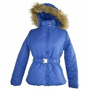 Krush Hooded Puffer Jacket with Fuax Fur trim