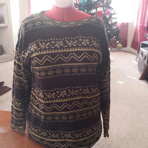 Gold and Black Sweater - Picture 1 of 2
