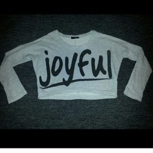 joyful long sleeve crop top