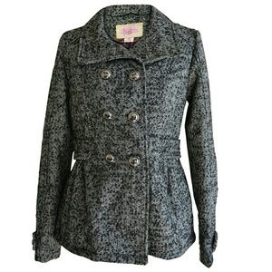 Pink Envelope Gray Pea Coat