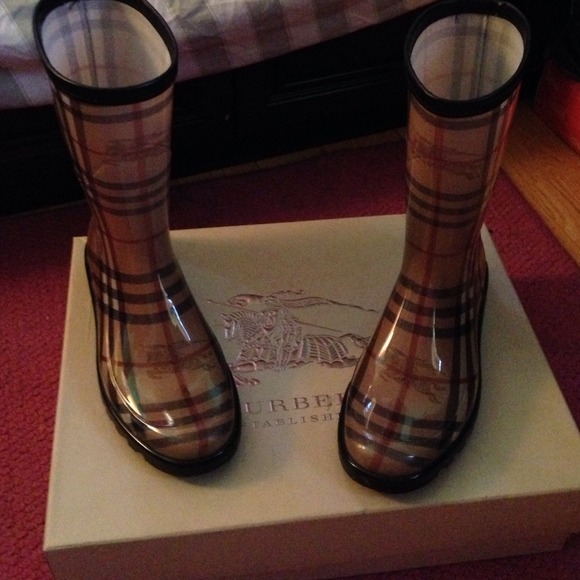 Burberry rain boots