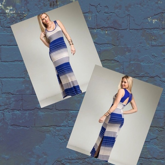 Tank dress Blue & White stripe
