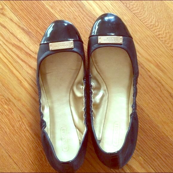 Coach Shoes - SOLD** Authentic Black Coach Flats