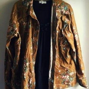 Floral vintage button up shirt