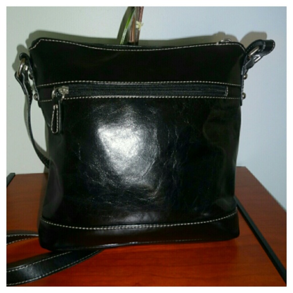 🎉HP?🎉NWOT Genuine Glazed Leather Crossbody - Picture 2 of 4