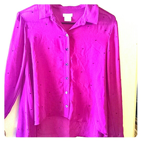 Magenta button up top