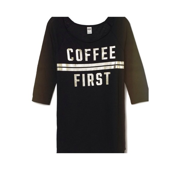 PINK Victoria's Secret Tops - LAST DAY!!! "Coffee First" Sleep Tee ☕️