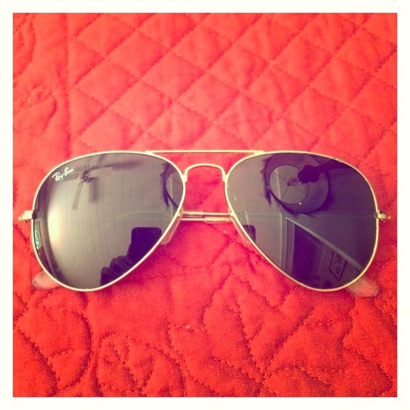 Ray Ban small gold framed aviators
