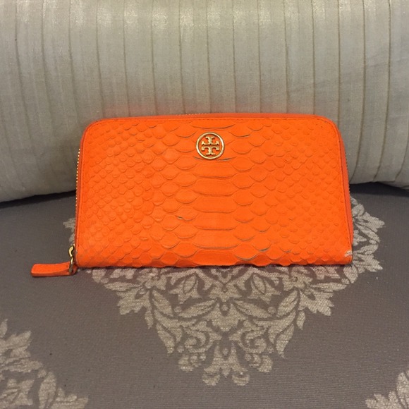 Bright Orange Tory Burch Wallet