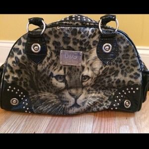 Studded Leopard Designer Purse
