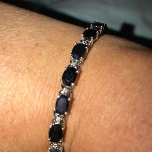 STUNNING BLACK SPINNEL BRACELE .925 BLACK SPINEL💖