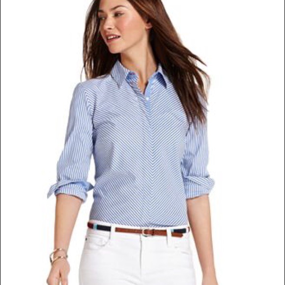 Hilfiger Striped Button Down Collared Shirt - Picture 1 of 4