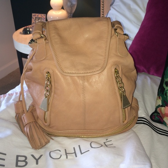 See by Chloe tan leather tote handbag