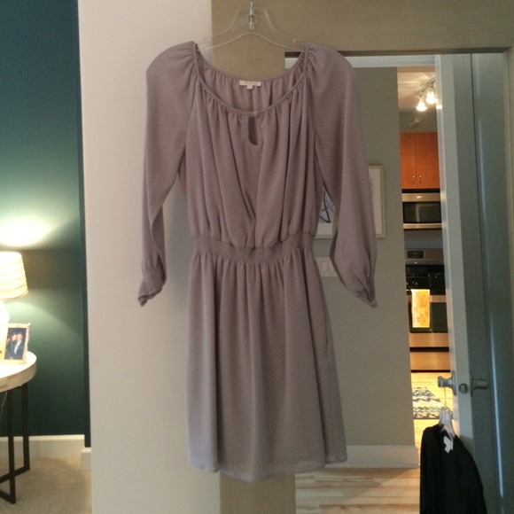 Shoshanna grey dotted dress