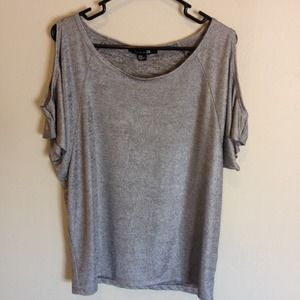 Silver Open Sleeve Top