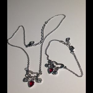 Swarovski crystal necklace n bracelets set + ring