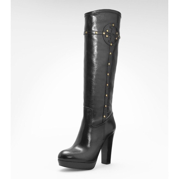 Tory Burch Boots - Tory burch black platform knee high boots