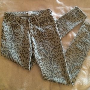 Leopard print jeans