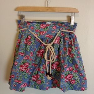 Light Blue Floral Skirt