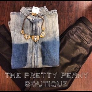 *SOLD* Edgy Leather Skinnies