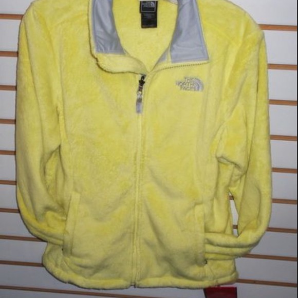 North face jacket worn twice yellow