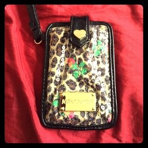 Betsey Johnson phone/card wristlet