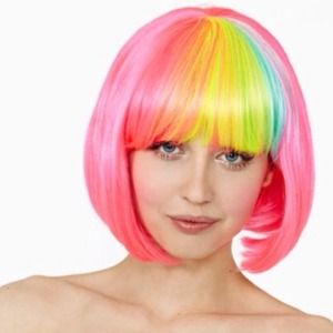 Rainbow Bob Wig
