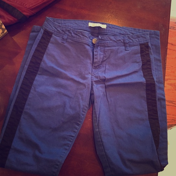 Skinny blue with black stripe jeans - Picture 1 of 1