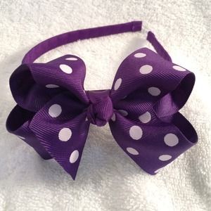 Purple ribbon headband