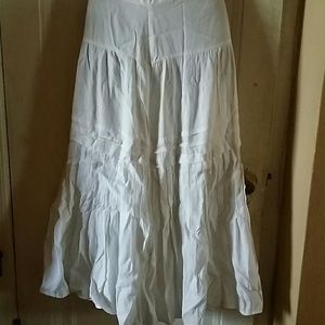 White linen skirt
