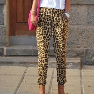 Zara Leopard Pants