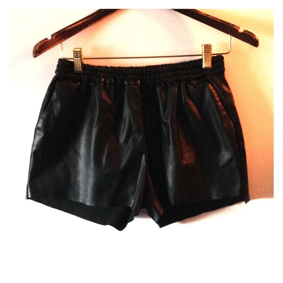 Faux leather shorts size 6
