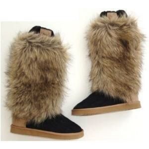 Victoria's Secret pink fur boots