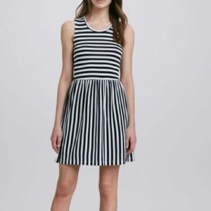 French Connection Navy Striped Dress
