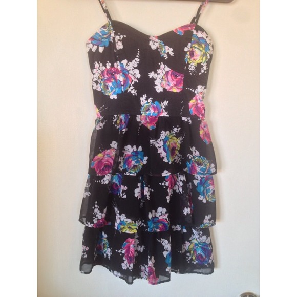 Black floral dress🌸