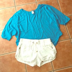 VS PINK oversized top SHIRT M/L tunic BLOUSE tee