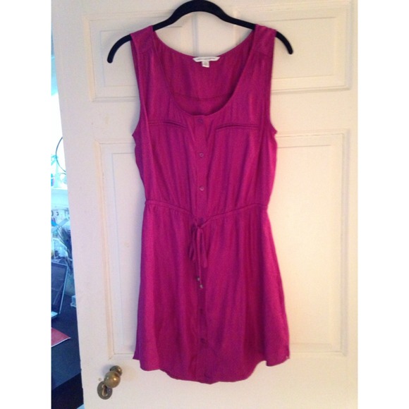 American Eagle Purple Drawstring Waist Dress