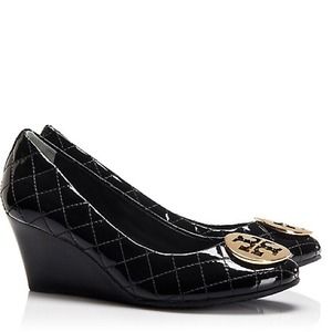 Tory burch wedge - black & gold