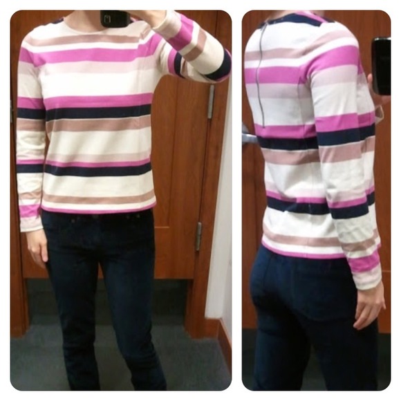 🚫Sold🚫J.Crew Colorblock top fuchsia sz XXS NWT - Picture 2 of 4