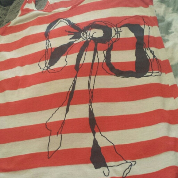✌20% OFF✌ White & red striped bow tank - Picture 3 of 3