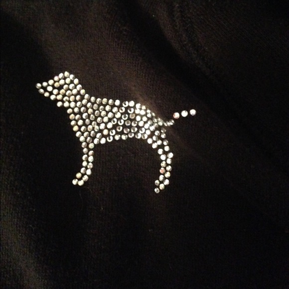 Black Victoria Secret Pink Hoodie (rhinestones)