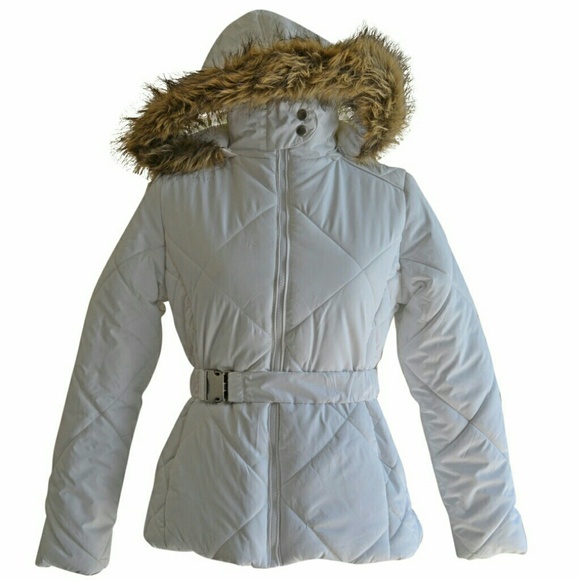 Macy's Jackets & Coats Krush Macys Hooded Puffer Jacket White
